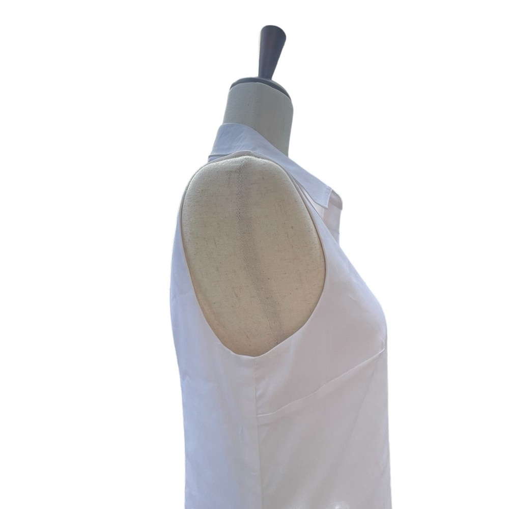 Bailey 44 Shirt Dress Black White sleeveless button up with faux leather Small - Picture 12 of 16